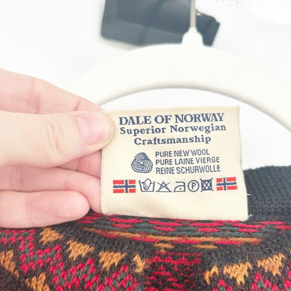 Dale of Norway Womens Vintage 90s Fair Isle Knit 100% Wool Cardigan Sweater S - Picture 5 of 8